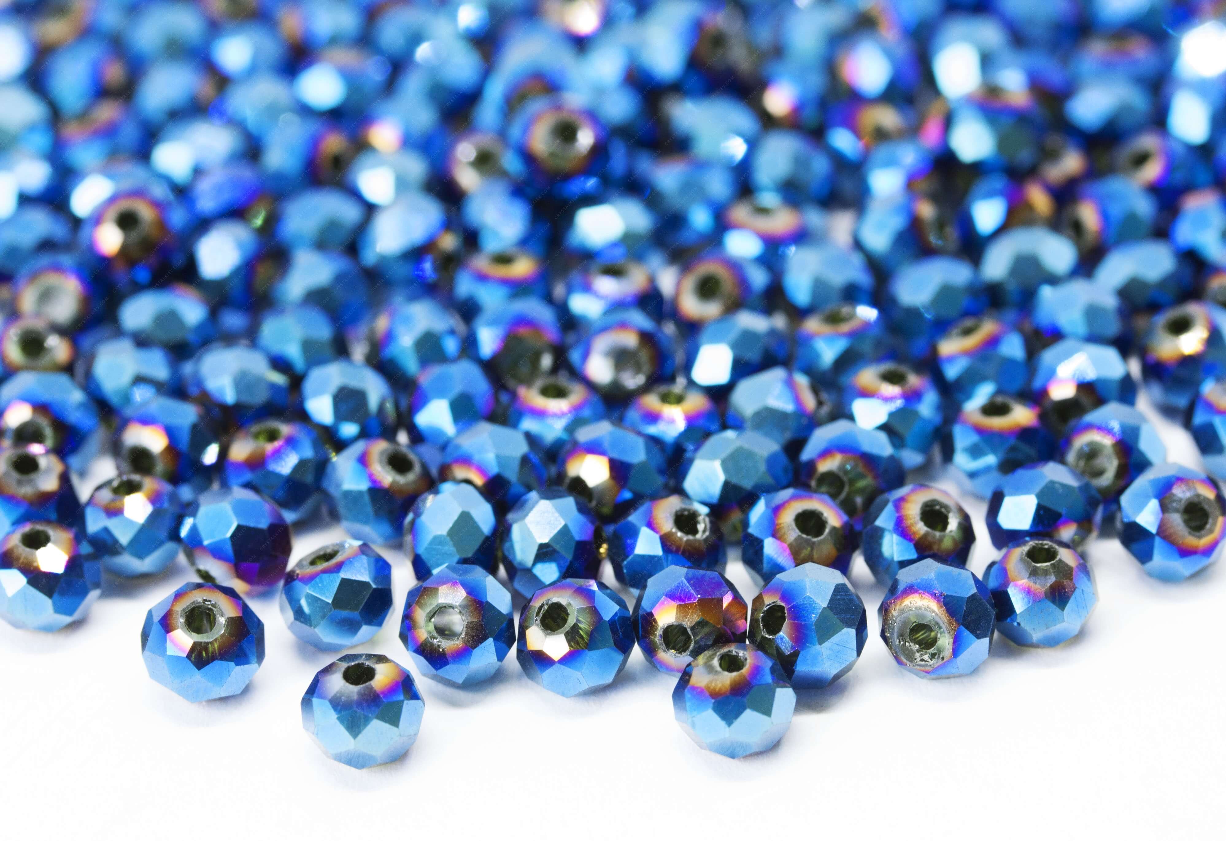 Намистина Рондель Hematite Blue